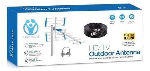 Antena Para Para Tv Digital Full Hd Canales De Aire 