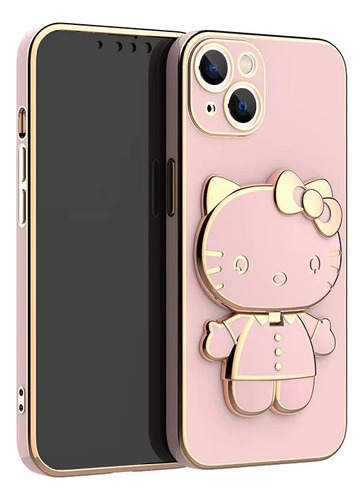 Aplicable A Funda De Maquillaje Hello Kitty Para iPhone 15