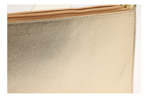 Imagem 4 de 4 de Bolsa Feminina Clutch Alça De Mão Dourado - My Shoes
