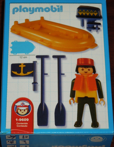 Playmobil Set Pescador Bote Con Motor 19609 Antex Original !