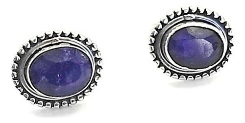 Aros Plata 925 Piedras Naturales Lapislazuli