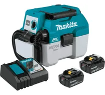 Comprar Makita Xcv11t 18v Lxt® Kit De Aspiradora Y Extractor De Polvo De Iones De Litio, Sin Escobillas, Inalámbrico, 2 Galones De Filtro Hepa Portátil (5.0 Ah)