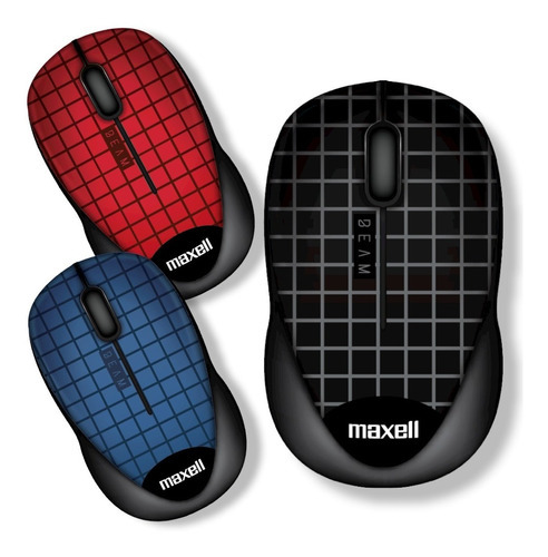 Mouse Inalambrico Maxell Mowl-250 Sensor 1600dpi Banda 24ghz Color Rojo