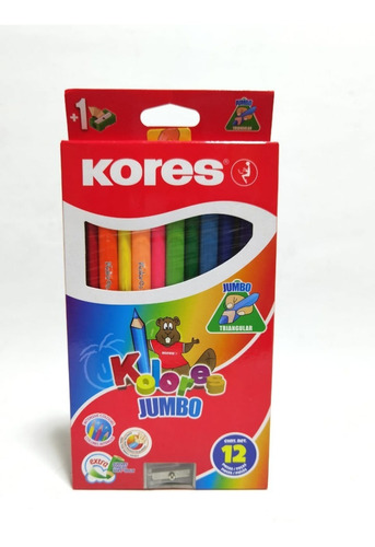 Colores Triangulares Jumbo Kores X12