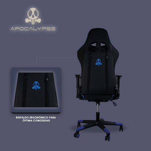 Imagen 6 de 7 de Silla Gamer Ergonomica Reclinable 180 Apocalypse By Steelpro