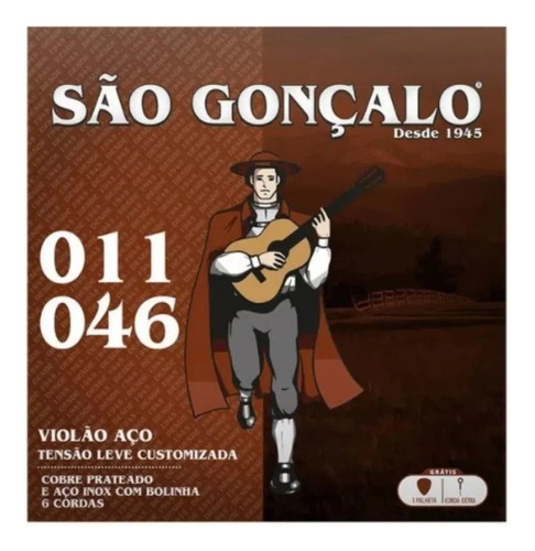 Encord. São Gonçalo Violão Aço Prata 011 0125