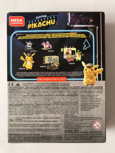 Mr Mime Pokemon Mega Construx Detective Pikachu Ghh03 70pz 70 (Usado)
