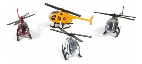 Juguetes Educativos Modelo Helicóptero De Aleación De 4 Piez