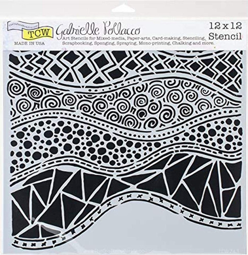 Crafters Workshop Tcw743 plantilla 12 X12  -crazy Ondas