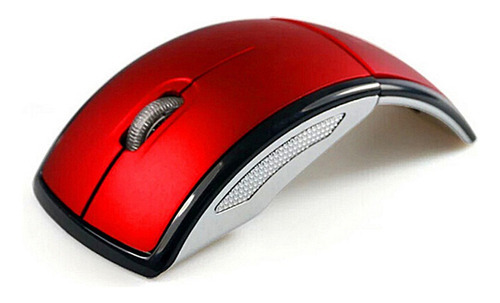 Mouse Sem Fio Wireless 2.4ghz Óptico Pc Notebook Ergonômico Cor Vermelho