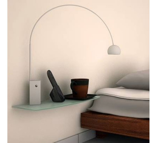 Kit De Repisa De Cristal Templado Gris Flotante De Pared
