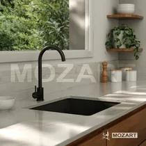 Comprar Grifería cocina canilla monocomando Mozart Praga premium color negro para mesada 9920