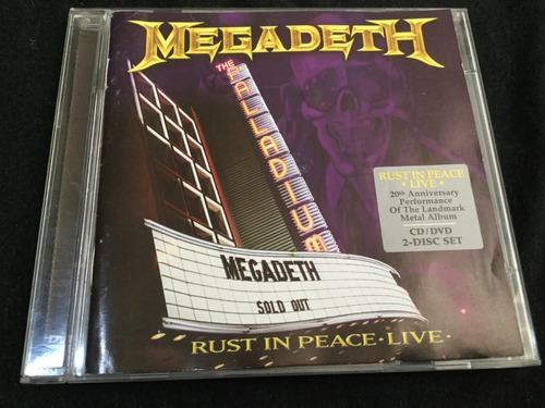 Megadeth Rust In Peace Live Cd A7