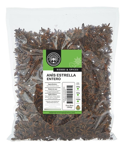 Anís Estrellado Entero X1000g Kilo - g a $121