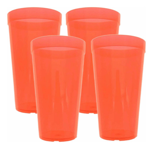Vasos De Plastico Policarbonato Jumbo 1 Litro Uso Rudo 100pz