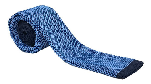 Corbata Vestir Tejida Moda Hombre Poliéster Premium Sarosa Color Azul eléctrico