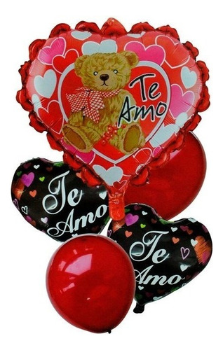 Globo Decoración San Valentin Corazon Te Amo Rojo