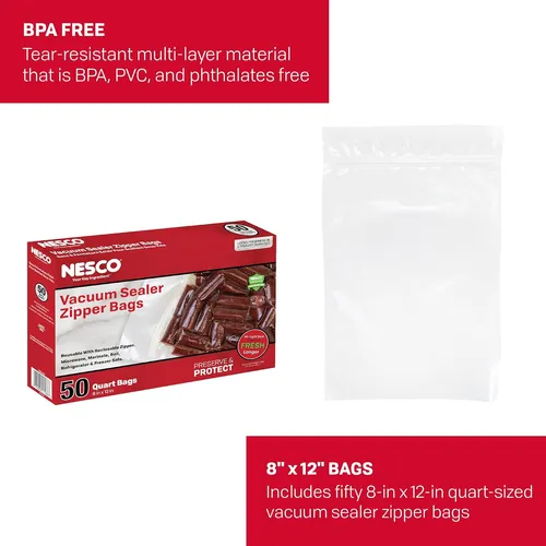 50 Bolsas Para Freezer Nesco Vsbq-z50 Con Cremallera