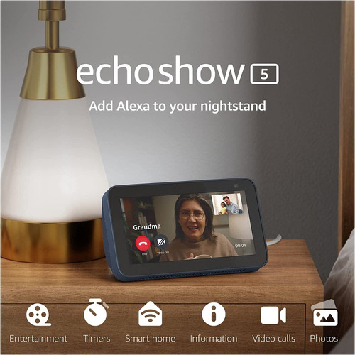 Echo Show 5 (2da Gen, Ed 2021/negr)pantalla Hd/alexa/camara 