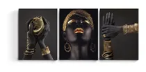 Comprar Cuadros Tripticos 120x50 Africa Africana Deco Outlet Africa Negro