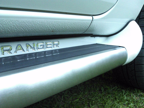 Estribo Personalizado Cor Prata Geada Ranger Cd 2013 Acima