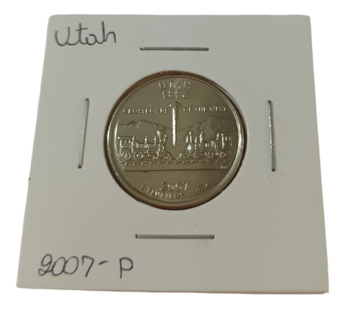 Moeda Quarter Dollar Estado: Utah 2007 P. Flor De Cunho.