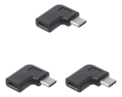 3x 90 Grados Ángulo Recto Usb 3.1 Tipo C Macho A U Hembra