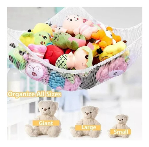 Q 2 Bolsillos De Malla Para Juguetes De Peluche 1,5 M