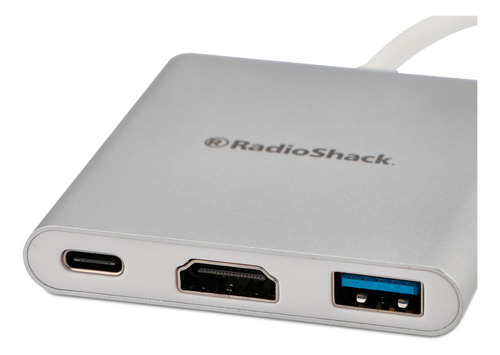 Adaptador 3 En 1 Tipo C Radioshack Color Plateado