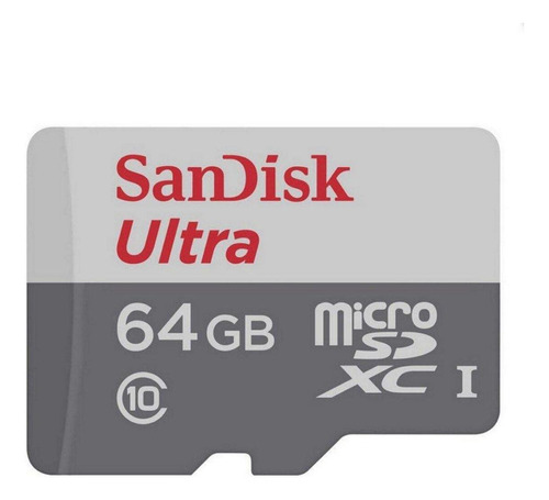 Cartão De Memória 64gb Ultra 100mb/s Micro Sd + Adaptador