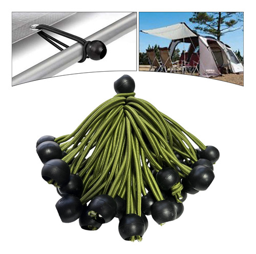 20x Bola Cordones Elásticos Practicantes Bungee Balls Verde
