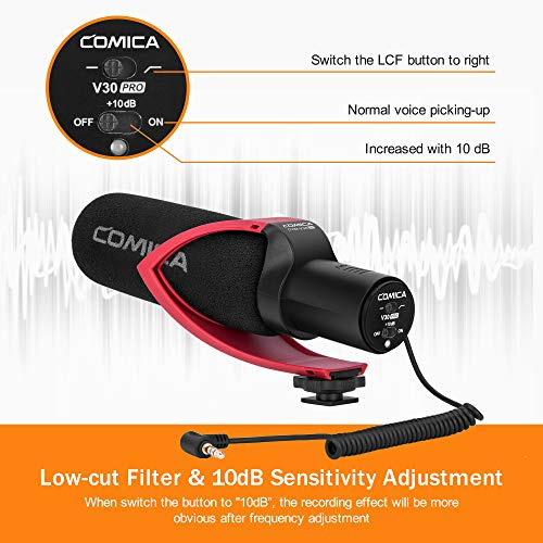 Micrófono De Cámara Comica Cvm-v30 Pro Para Dslr Canon,