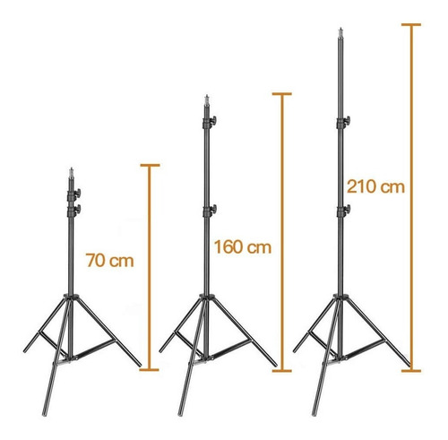 Tripode Multiuso Altura Max 2.1m Incluye Clip Para Celular