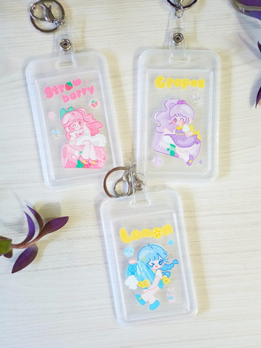 Porta Sube Girl Kawaii Aesthetic Porta Tarjeta Con Colgante 