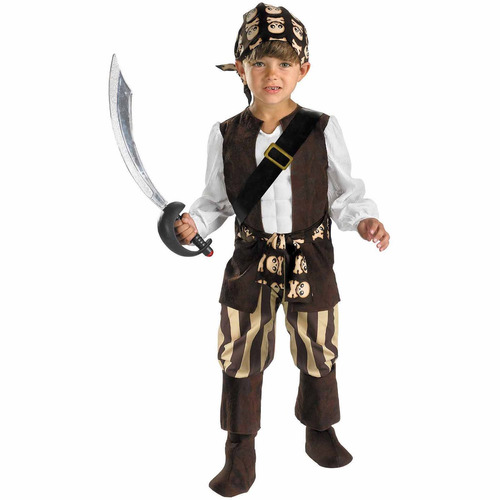 Disfraz Para Niño Pirata Pícaro Talla S (4-6) Halloween 