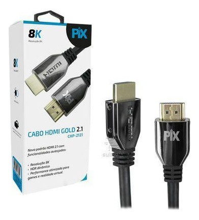 Cabo Hdmi 2.1 8k Hdr Ultra Hd Dinâmico 1,5 Metro