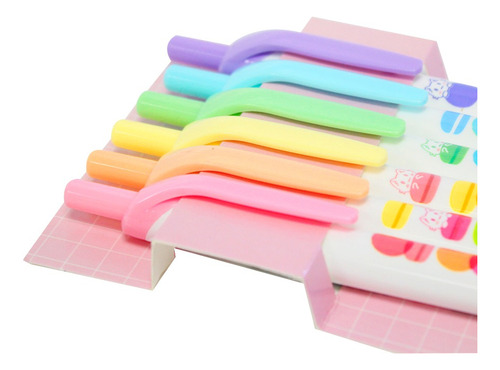 Set 6 Destacadores Resaltadores Colores Pastel