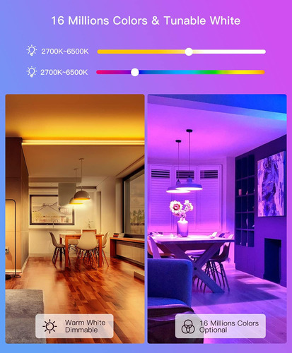 Bombilla Led A19 Inteligente Con Cambio De Color