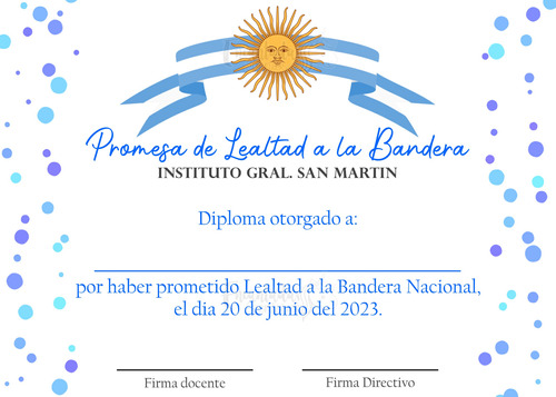 Diploma Promesa De Lealtad A La Bandera - Imprimible