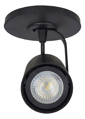 Kit 10 Spot Sobrepor Redondo Canopla Direcionável + Lâmpada 110v/220v
