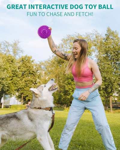 Paquete De 2 Pelotas Para Perros Squeaky Heavy, 4.5, Para...