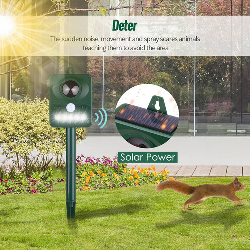 Solar Ultrasónico Repelente De Plagas Al Aire Libre Repelen