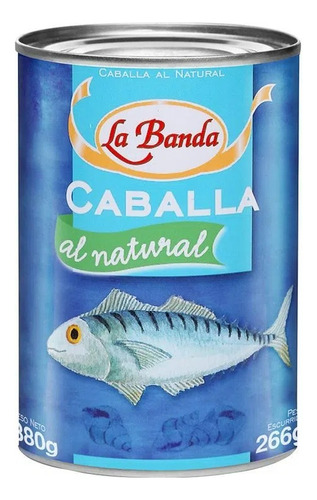 Caballa Al Natural X 380 Gr La Banda Pack X 12 Unidades