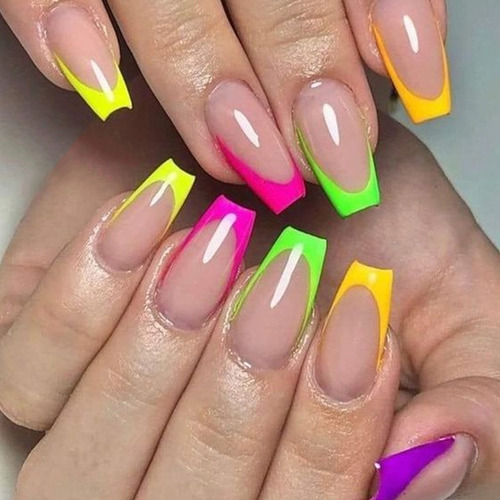 & Puntas De Uñas De Colores, Medianas Y Largas, 8006, De A