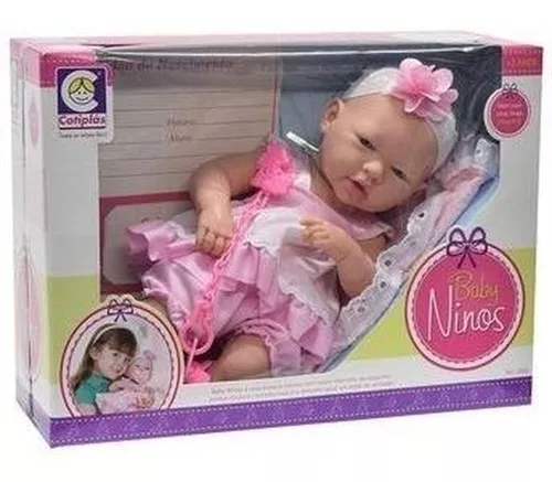 Boneca Tipo Bebe Reborn Ninos Recem Nascida + Certidão