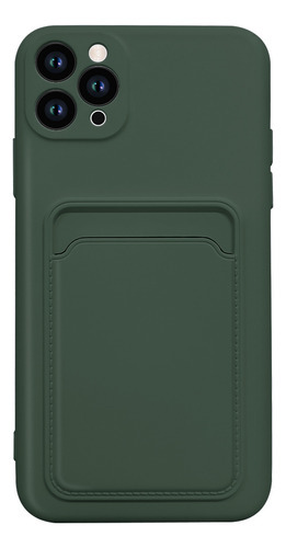 Para iPhone 14 13 Funda Para Teléfono Móvil Con Tarjetero Color Verde For iPhone 13 Pro