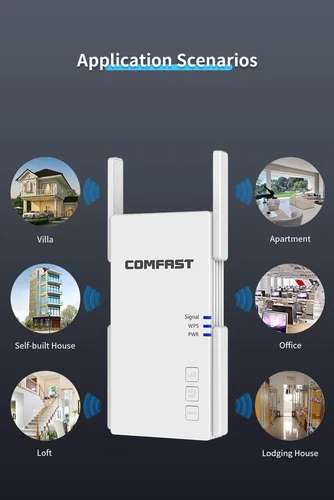 Repetidor Inalámbrico 2.4/5 Ghz Router Extensor Wifi Ac2100