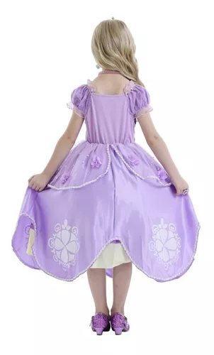 Vestido Infantil Temático Princesa Sofia Roupa/Fantasia