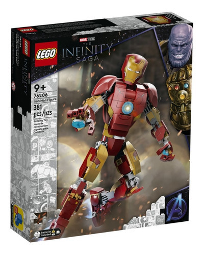 Lego Marvel Iron Man Infinity Saga Armadura Reactor 383pzs Cantidad De Piezas 381