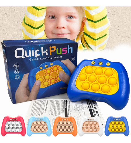 Juguetes Fidget Quick Push Light Up Pop Game Para Adultos Y